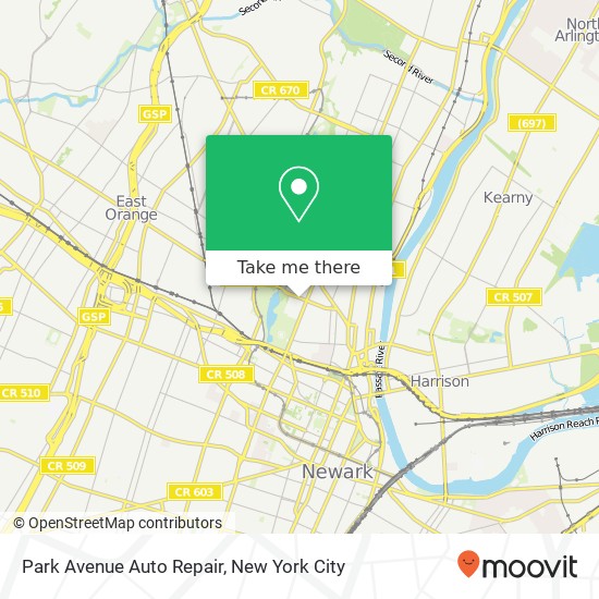 Mapa de Park Avenue Auto Repair