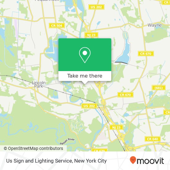 Mapa de Us Sign and Lighting Service