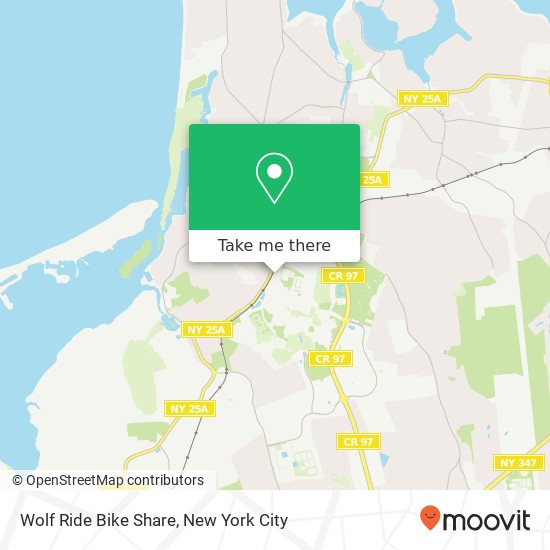 Wolf Ride Bike Share map