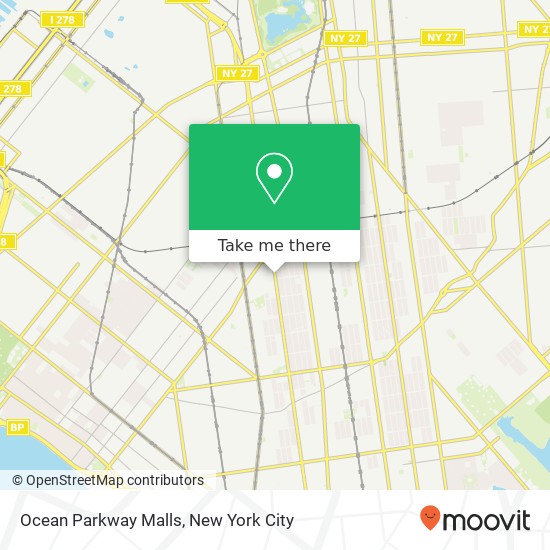 Ocean Parkway Malls map