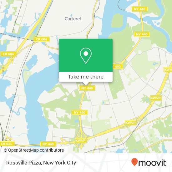 Rossville Pizza map