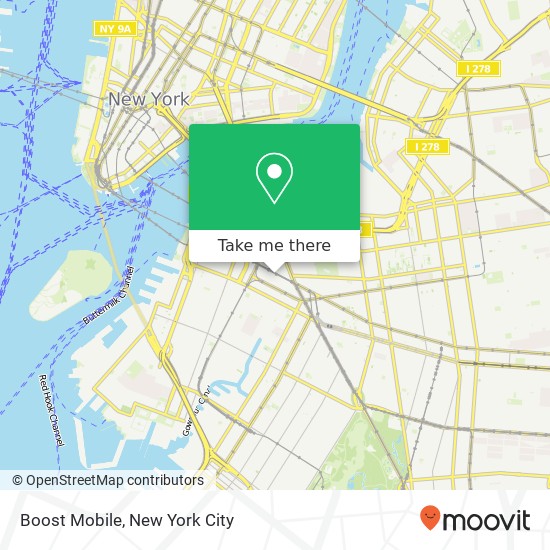 Mapa de Boost Mobile