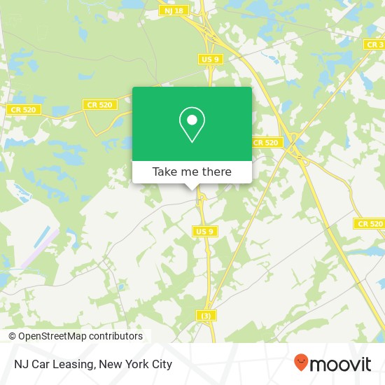 Mapa de NJ Car Leasing