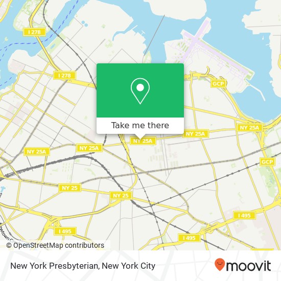 New York Presbyterian map