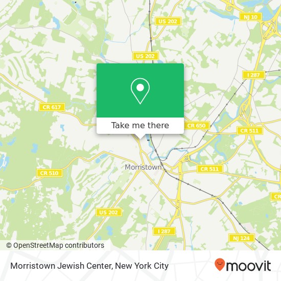 Morristown Jewish Center map