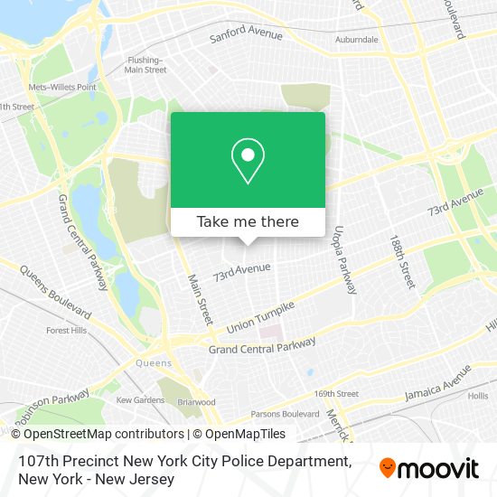 Mapa de 107th Precinct New York City Police Department