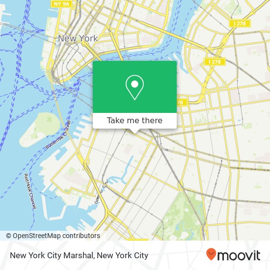 New York City Marshal map