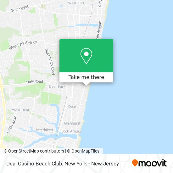 Deal Casino Beach Club map