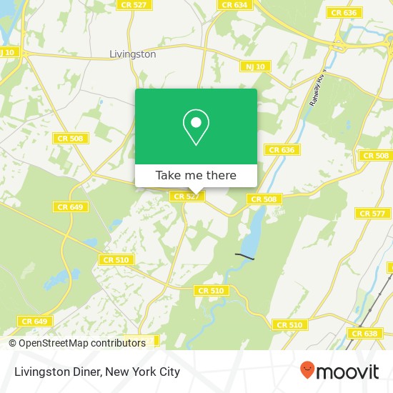 Livingston Diner map