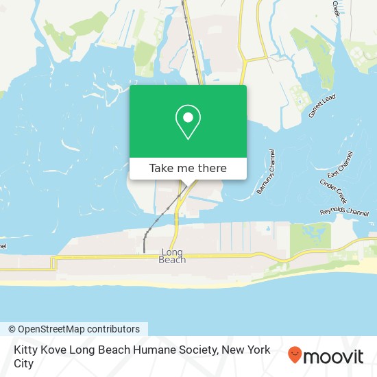 Mapa de Kitty Kove Long Beach Humane Society