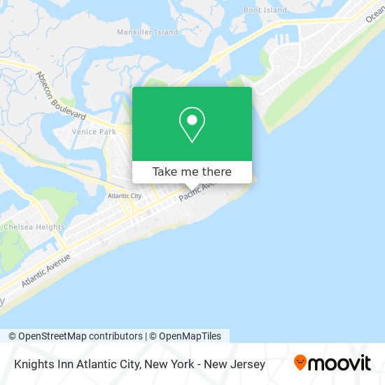 Knights Inn Atlantic City map