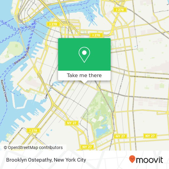 Mapa de Brooklyn Ostepathy