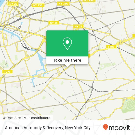 American Autobody & Recovery map