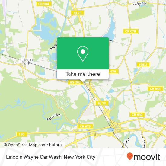 Mapa de Lincoln Wayne Car Wash