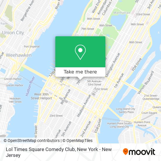 Lol Times Square Comedy Club map