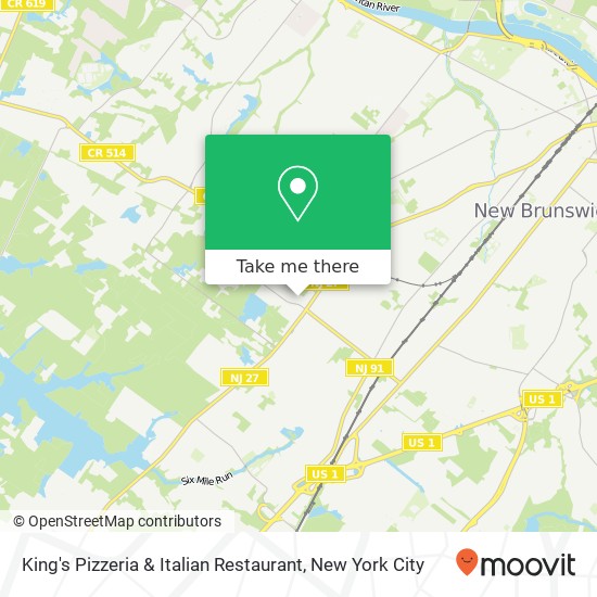 Mapa de King's Pizzeria & Italian Restaurant