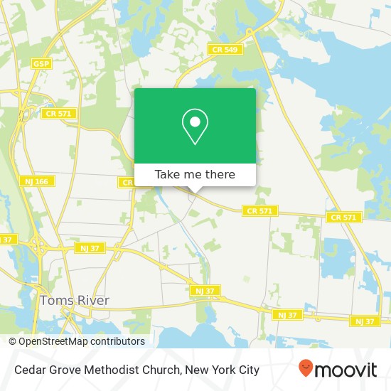 Mapa de Cedar Grove Methodist Church