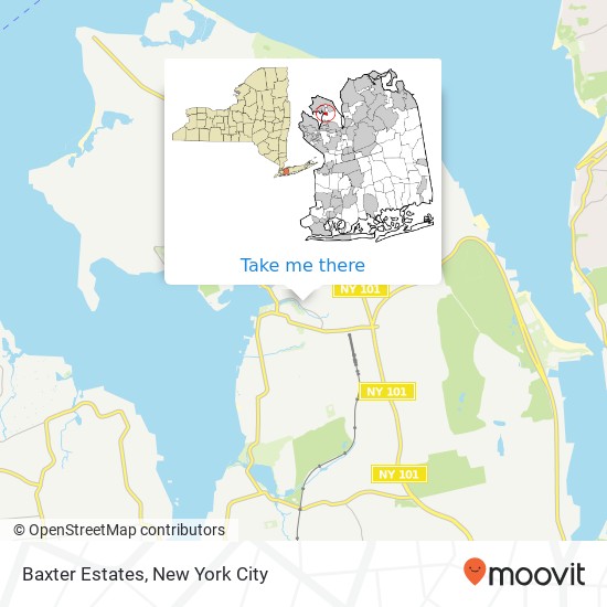 Baxter Estates map