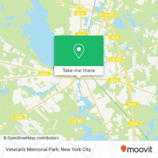 Veteran's Memorial Park map
