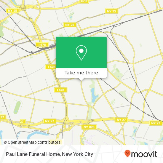 Paul Lane Funeral Home map
