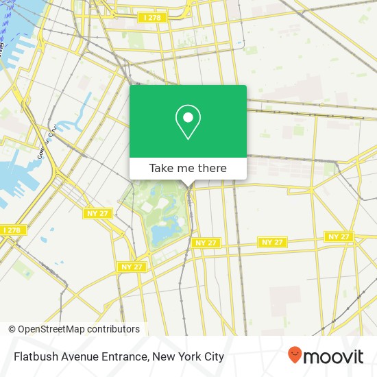 Mapa de Flatbush Avenue Entrance