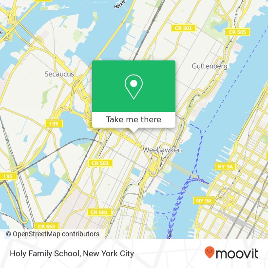 Holy Family School map