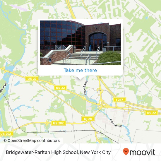 Mapa de Bridgewater-Raritan High School