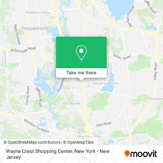 Mapa de Wayne Crest Shopping Center