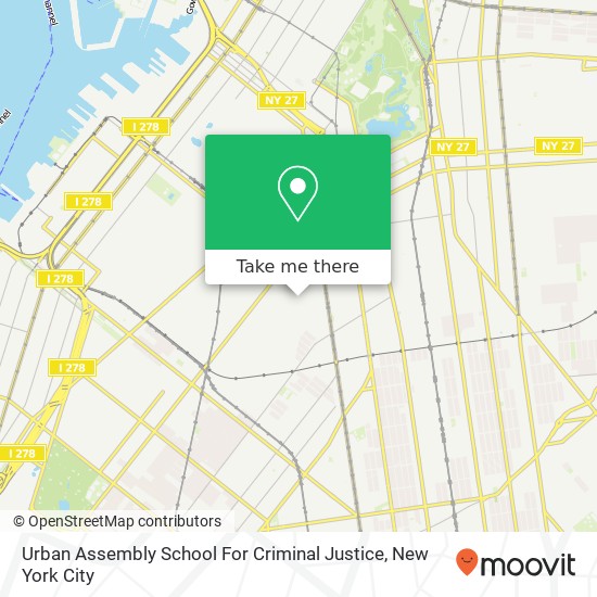 Urban Assembly School For Criminal Justice map