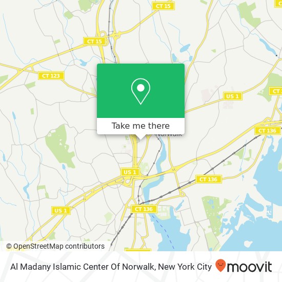 Al Madany Islamic Center Of Norwalk map