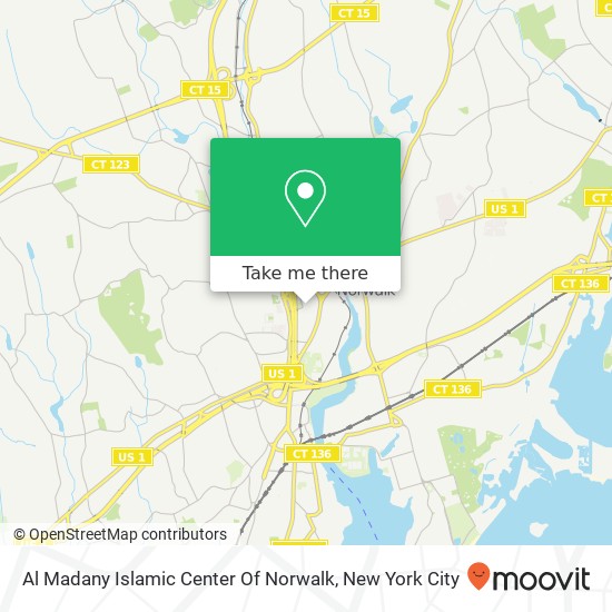 Mapa de Al Madany Islamic Center Of Norwalk