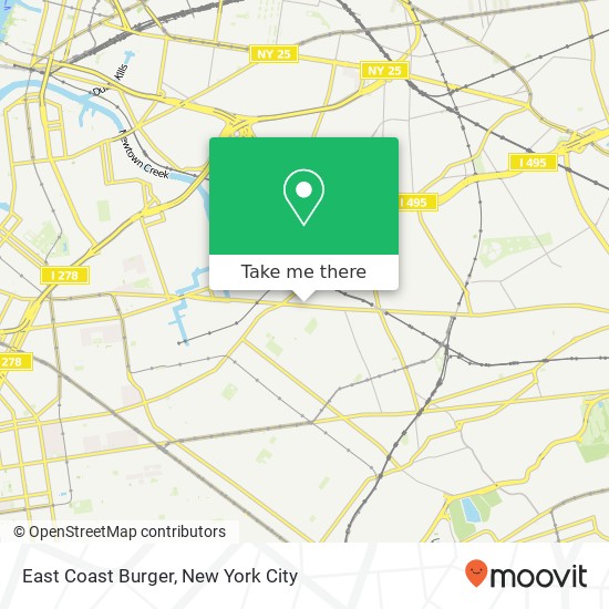 Mapa de East Coast Burger