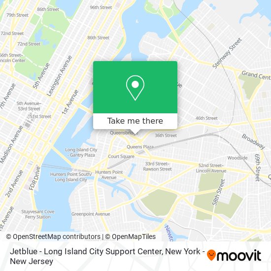 Jetblue - Long Island City Support Center map