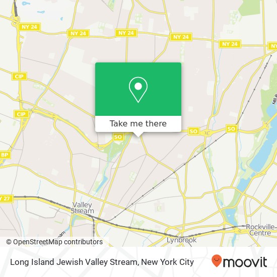 Mapa de Long Island Jewish Valley Stream