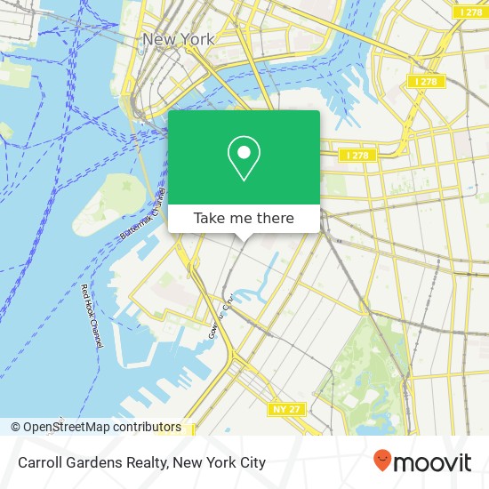 Mapa de Carroll Gardens Realty