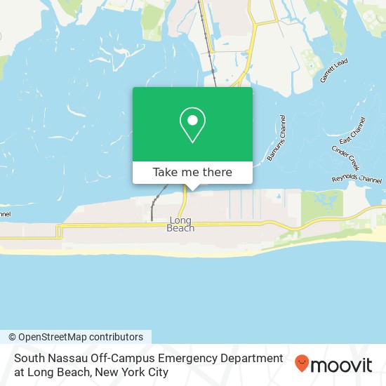 South Nassau Off-Campus Emergency Department at Long Beach map