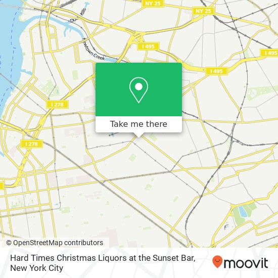 Hard Times Christmas Liquors at the Sunset Bar map