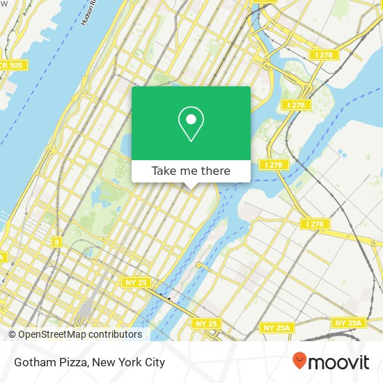 Gotham Pizza map