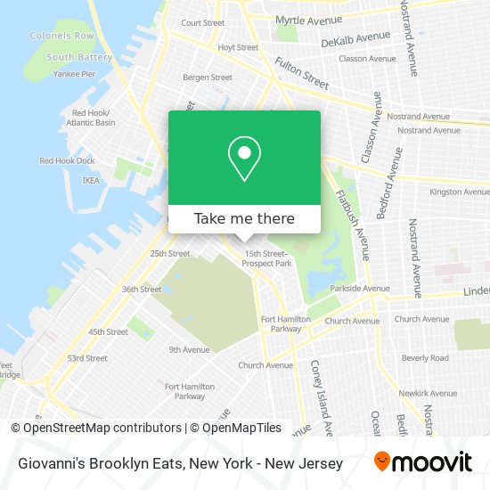 Giovanni's Brooklyn Eats map