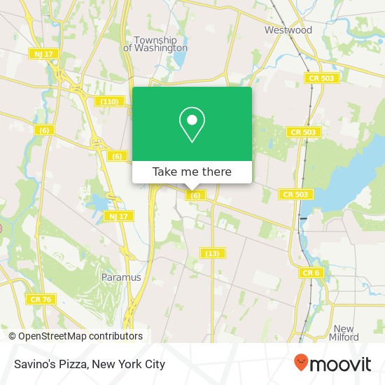 Savino's Pizza map