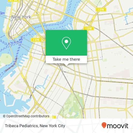 Tribeca Pediatrics map