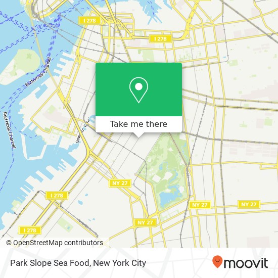 Mapa de Park Slope Sea Food