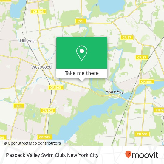 Mapa de Pascack Valley Swim Club