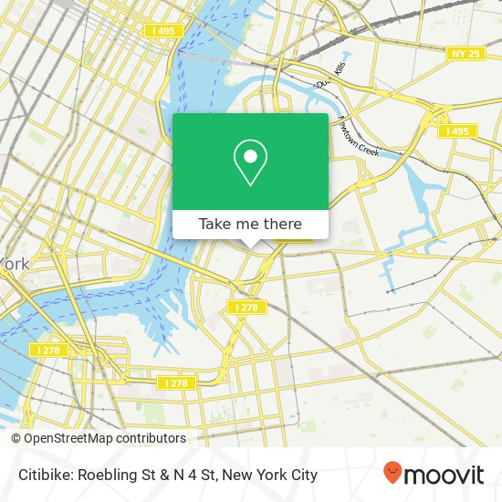 Citibike: Roebling St & N 4 St map
