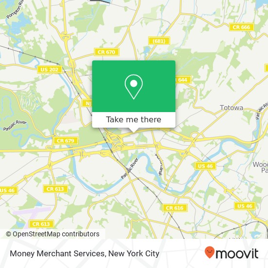 Mapa de Money Merchant Services