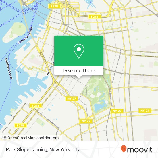 Park Slope Tanning map