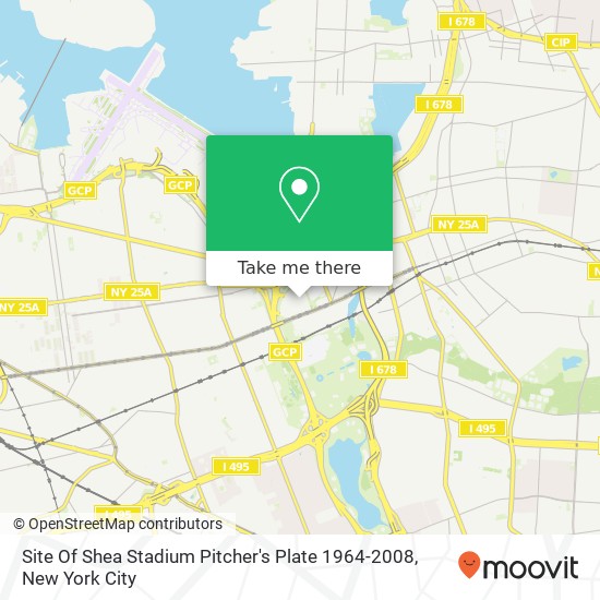 Mapa de Site Of Shea Stadium Pitcher's Plate 1964-2008