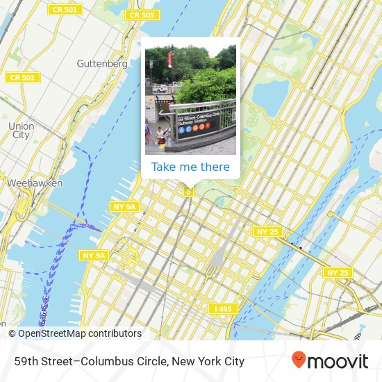 Mapa de 59th Street–Columbus Circle
