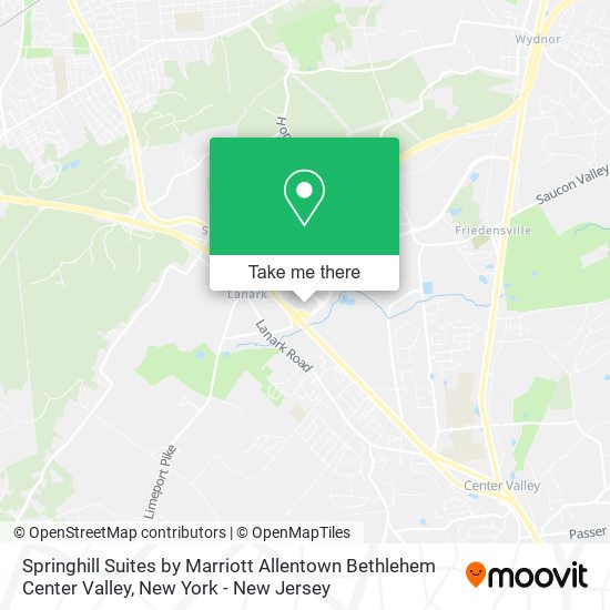 Mapa de Springhill Suites by Marriott Allentown Bethlehem Center Valley
