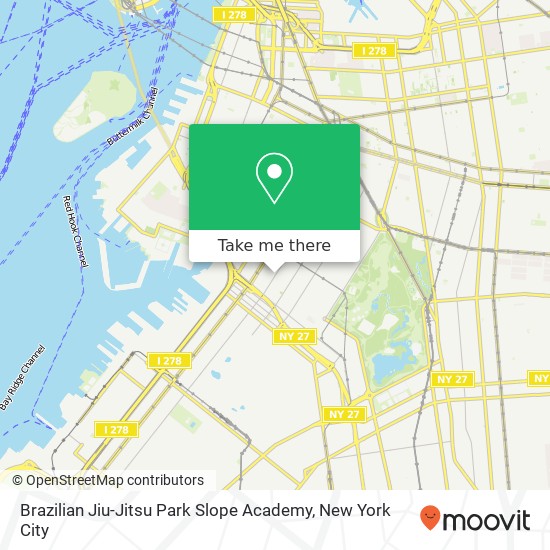 Brazilian Jiu-Jitsu Park Slope Academy map